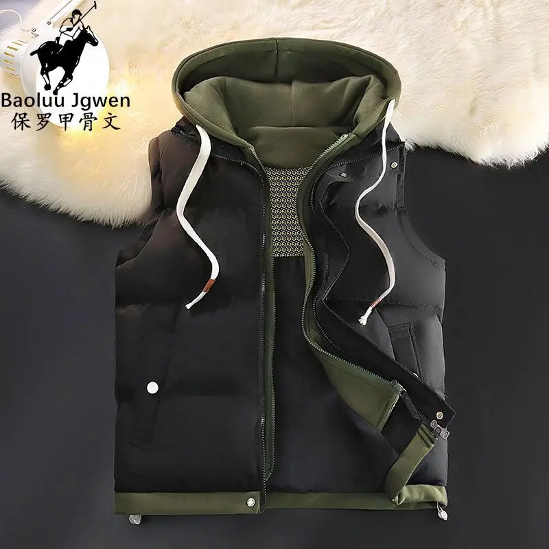 Down cotton men's autumn and winter loose trendy brand tooling thickened jacket