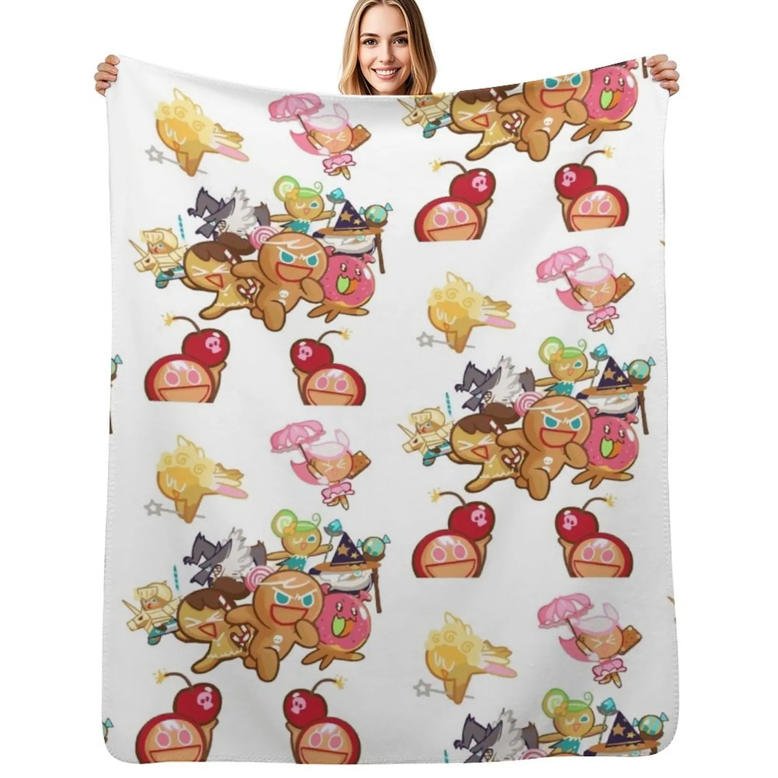 

Cookie Run Kingdom Throw Blanket Breathable Lightweight Blanket for Adults Kids