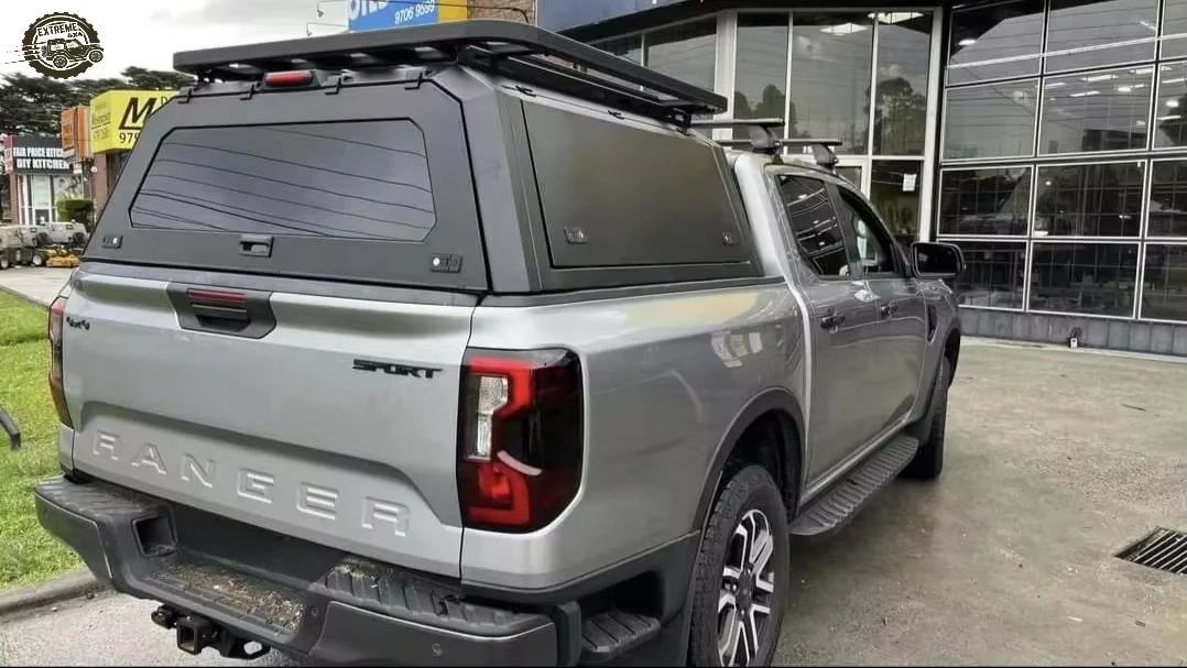 EXTREME High Quality Aluminum Alloy Sports Pickup Hardtop Truck Bed Cover for Ford Ranger Camper Shell Snap-On No Drill