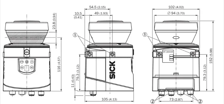 Chick Outdoor 50m 2D lidar robot nawigacyjny unikanie przeszkód bezzałogowe wykrywanie konturów LMS151-10100