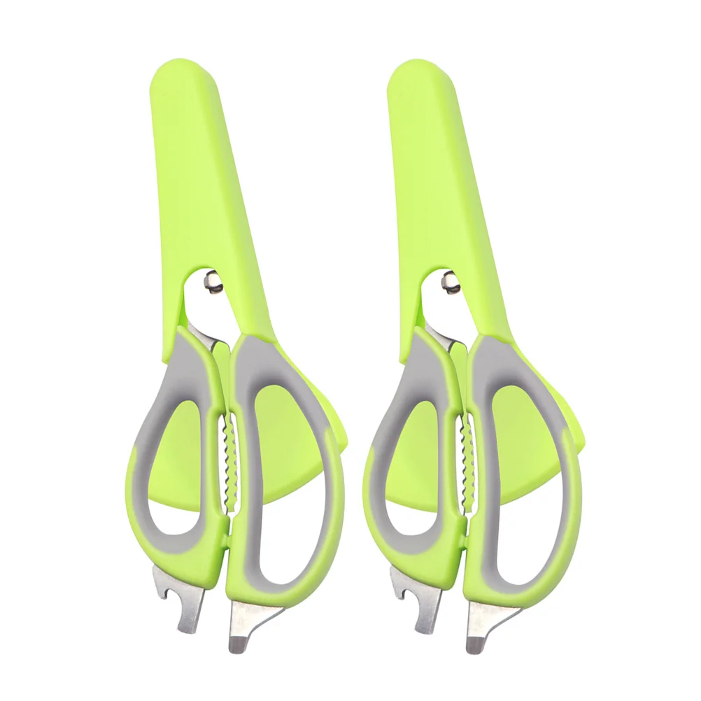 

2 Sets Chicken Bone Scissors Reusable Food Multi-function Barbecue Convenient Kitchen Steel Pp Shear