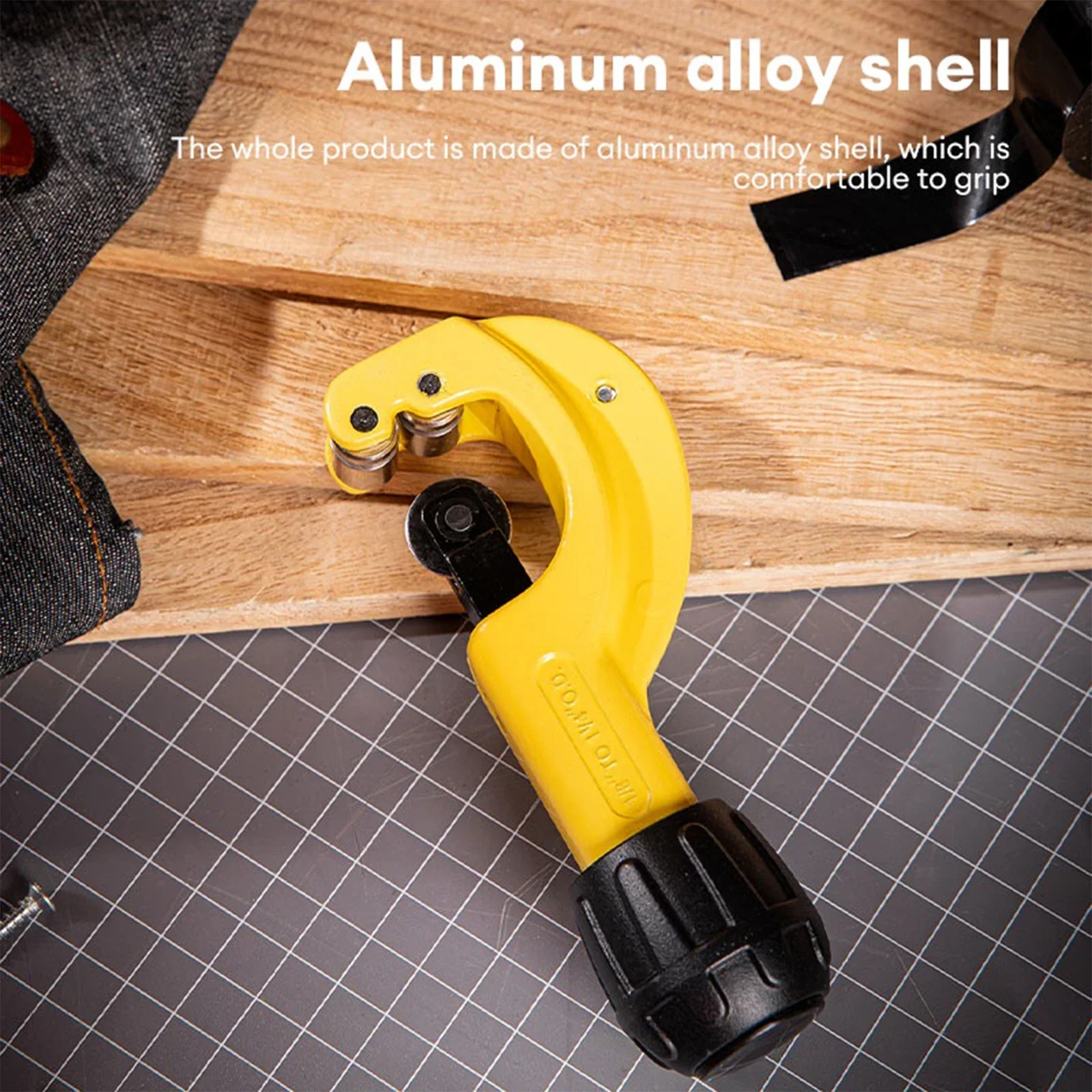 Deli Multi-Purpose Pipe Cutter Non-Slip Water-Resistant Precision Cutting for Plastic & Rubber Tubing PVC Cutter Tool Hand Tools