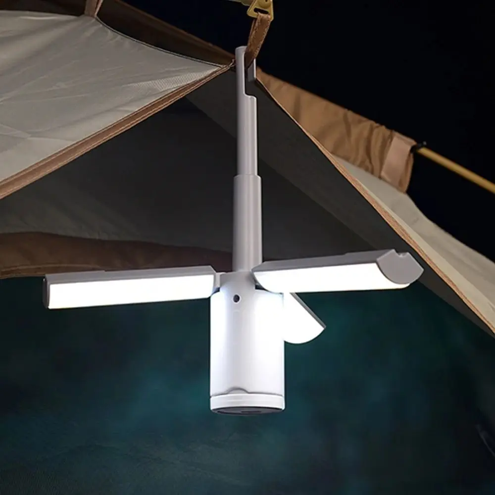 Linterna LED plegable multifuncional para acampar, linterna colgante portátil, carga USB, gran capacidad, luz para tienda de campaña, viaje