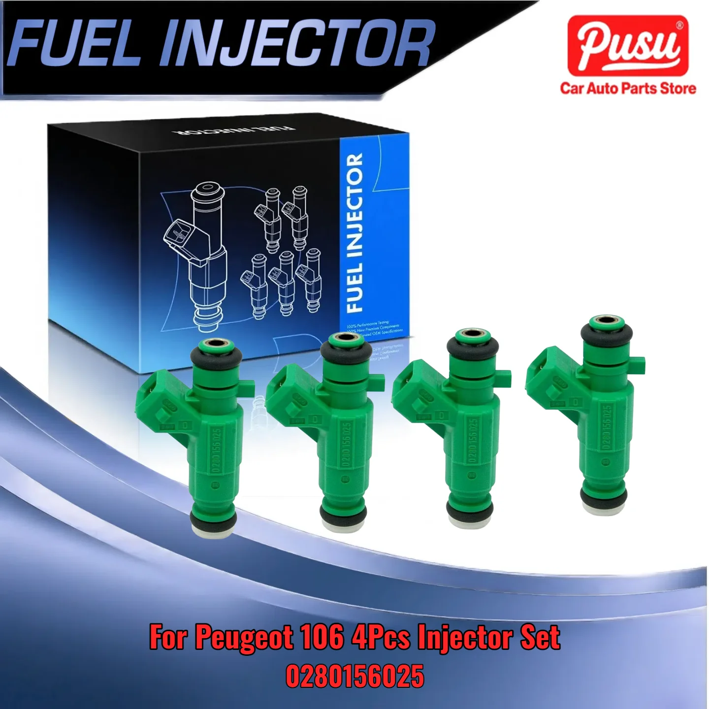 

For Citroen Saxo AX For Peugeot 106 4Pcs Injector Set 0280156025 1.1L Engine