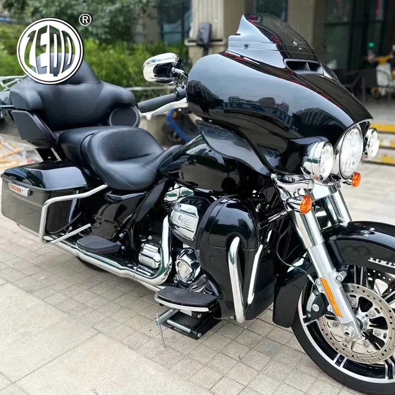 Front  for Harley Road King, Street Glide, and Electra Glide motorcycles, guard leg cover with ventilation suitable for2014-2024
