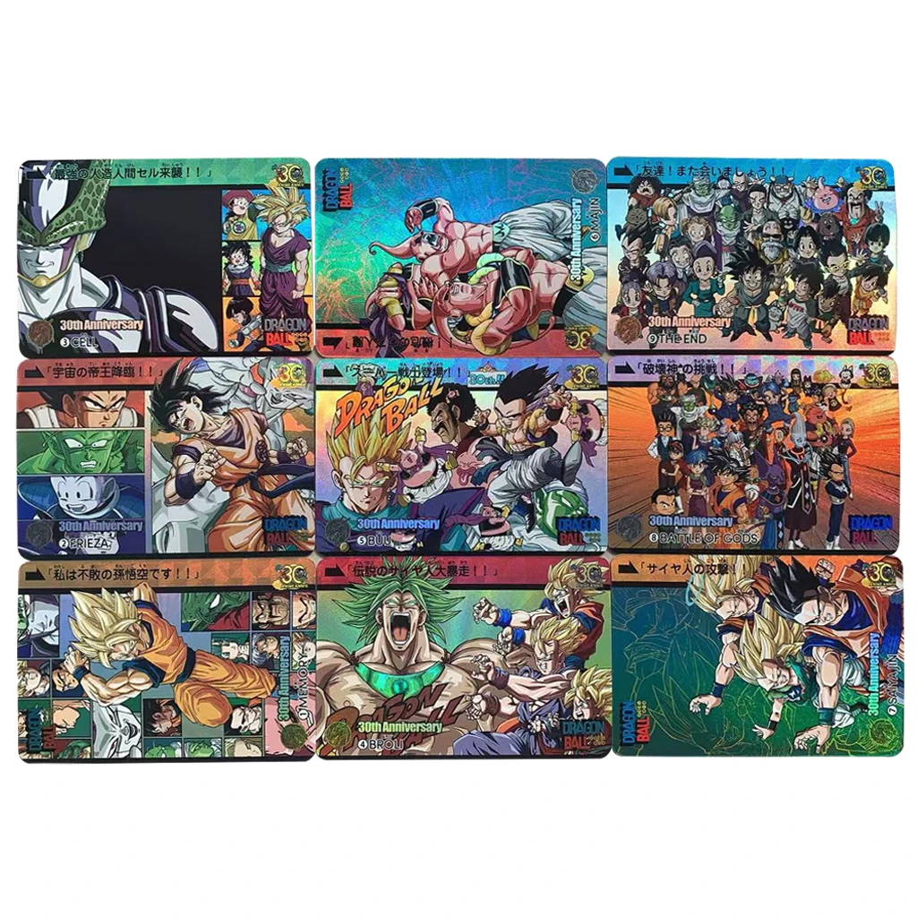 

9 шт./компл. Diy 30th Anniversary Dragon Ball Card самодельная Kakarotto Broly Vegeta IV аниме коллекционная карта подарочные игрушки