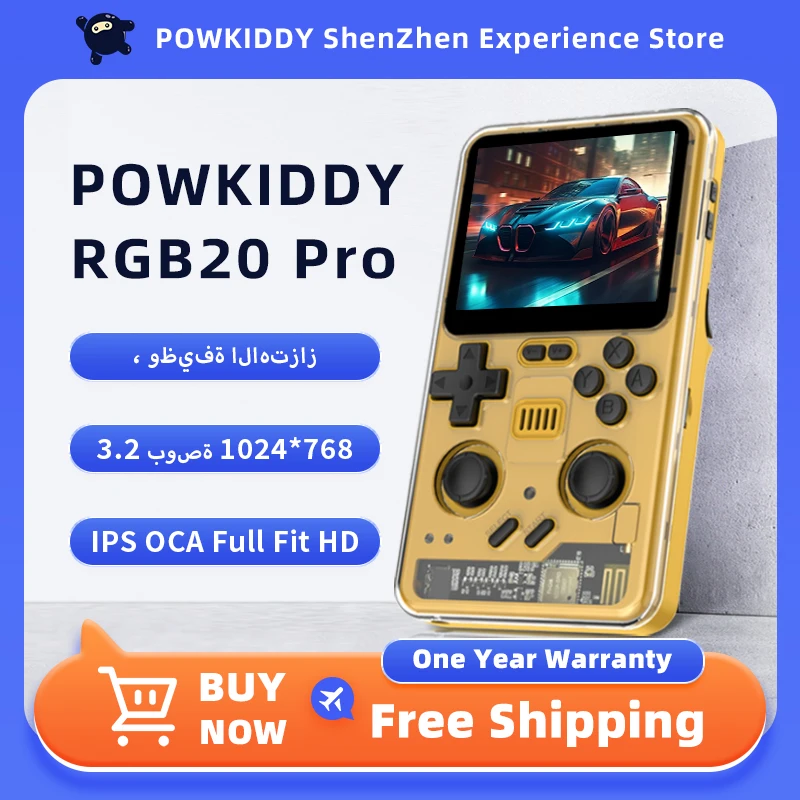 POWKIDDY RGB20 Pro Handheld Game Console Witch 2 Joysticks HD Screen PS Emulator New Portable Video Game Players