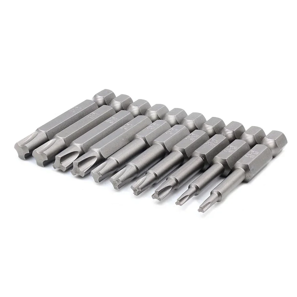 5Pcs 50mm Magnetic 1/4\'\' Hex Shank Tri-wing Y Tip Head Screwdriver Bits Set Multi-tool Bits For Screwdriver Hand Tools