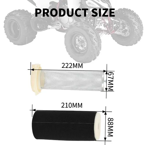 Imagen 2 del producto Kits de juegos de filtros de aire para motocicleta, para Yamaha Warrior 350 Raptor 350 YFM 350X Grizzly 600 YFM 600F 2005 2006-2008 JFG