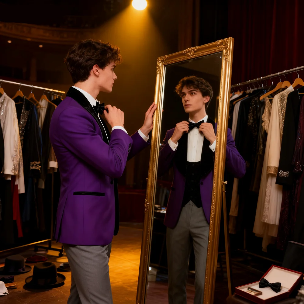 

Slim Fit Elegant 3 Piece Men's Formal Suit Set - Jacket Vest Pants Wedding Business Party Groom Tuxedo Solid Style