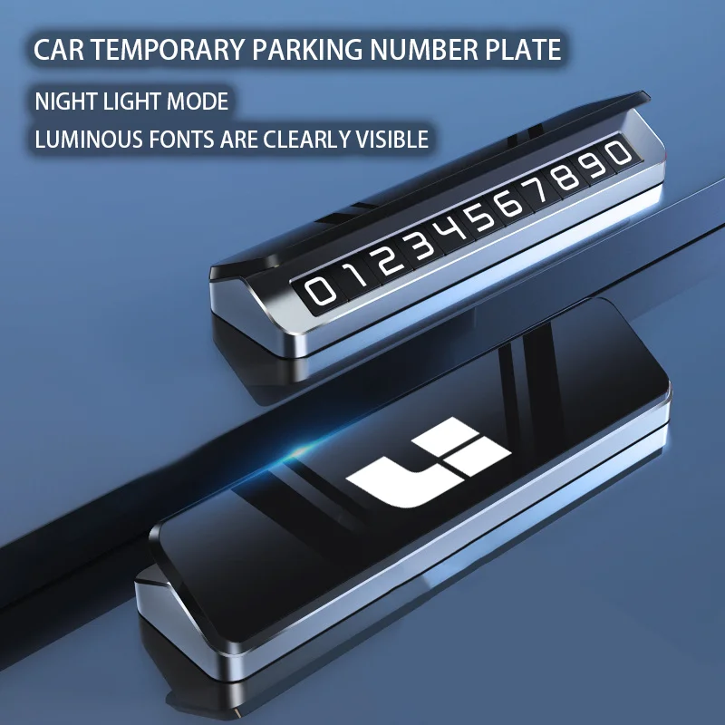 

Car Metal Mobile Phone Temporary Parking Number Plate For Li Xiang Ideal Li ONE L9 L8 Lixiang L7 SUV Accessories Logo 2023 2024