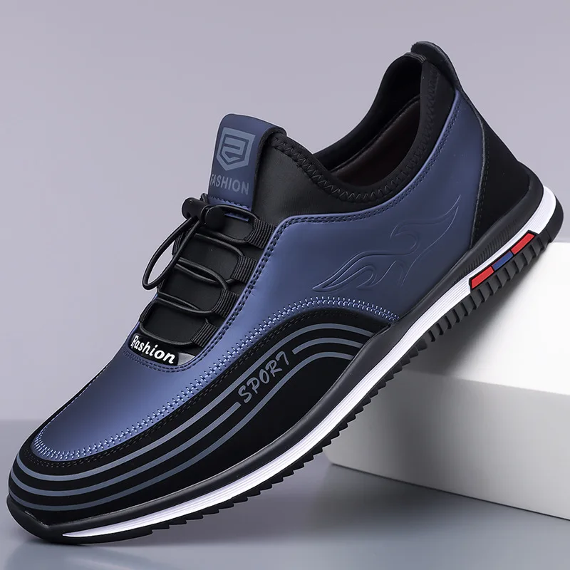 

Fashion Casual New Designer Driving Shoes for Men Spring Autumn Flat Sneakers Male Solid Color Elastic Band Running Shoes Man