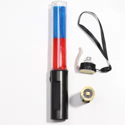 Led Command Light Safety Police Traffic Wand 3-Mode Control Red Blue Led Flashing Warning Light Concert Glow Sticks