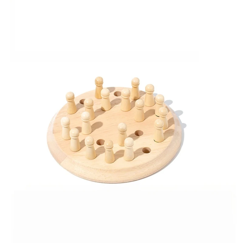 1Set Houten Schaakbord Kleur Geheugen Schaakspel Geheugen Concentratie Training Houten KINDEREN Vroege Onderwijs Educatief Speelgoed