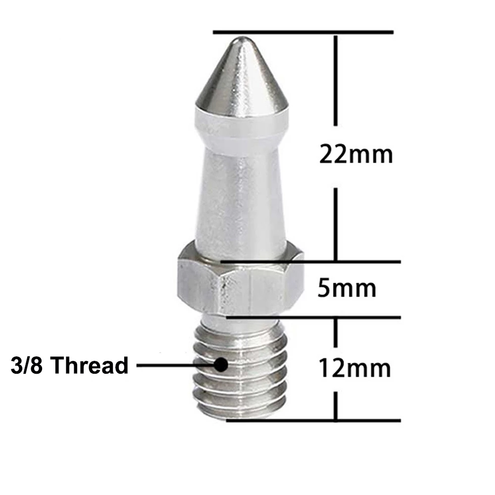 Stainless Steel Tripod Spike 1/4 3/8 M8 Camera Monopod Feet Screw Fixed Shooting Replacement Photography Accessories