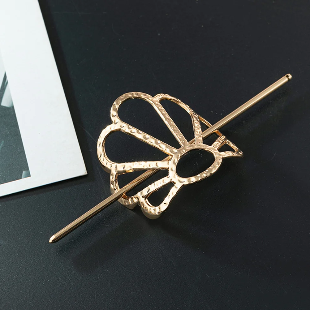 

2pcs Hollow Alloy Hairpin Elegant Wedding Accessories Vintage Metal Bun Holder Clips For Women Hairsticks Curly Wavy Straight