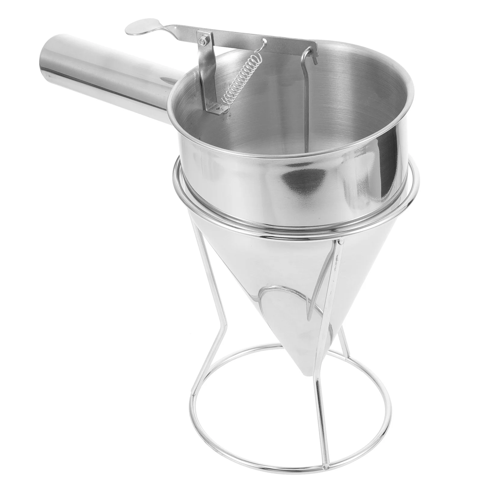 

Stainless Steel Funnel Small Funnel and Stand for Octopus Balls Making Tool Antirust Design Baking Accessory