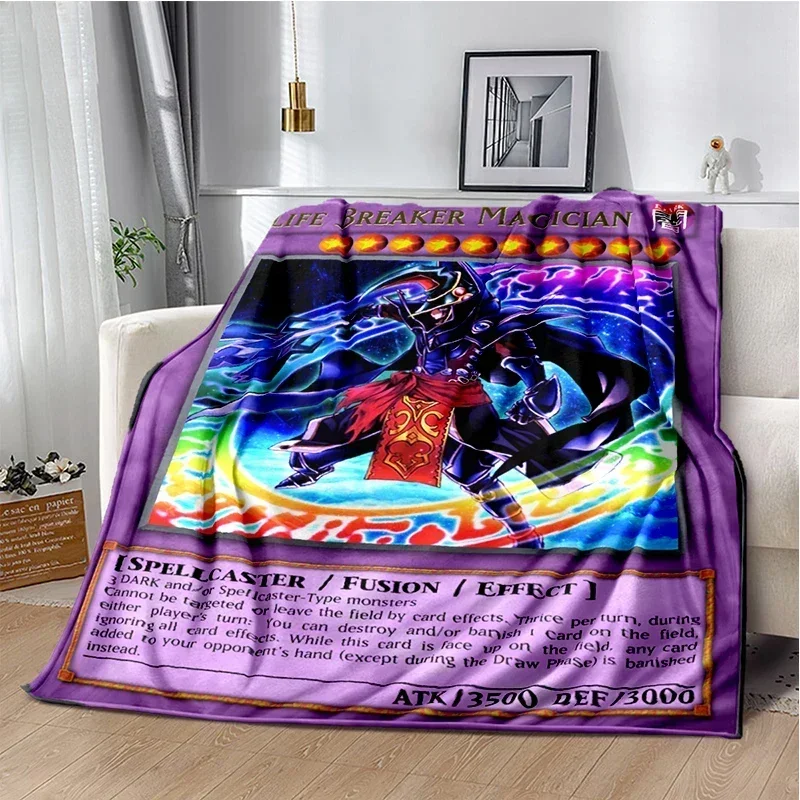 Dark Magician Throws Blanket Super Soft  mythical fantasy kawaii Blanket for Travel Bedding Couch Sofa Bed Blanket Birthday Gift