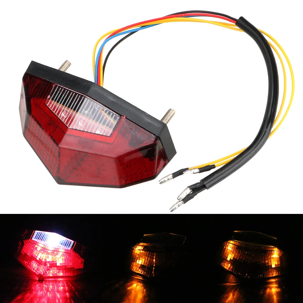 Stop Brake Lights Turn Signals Motorbike Blinker 11 LED Tail Light Motorcycle Signal Indicator