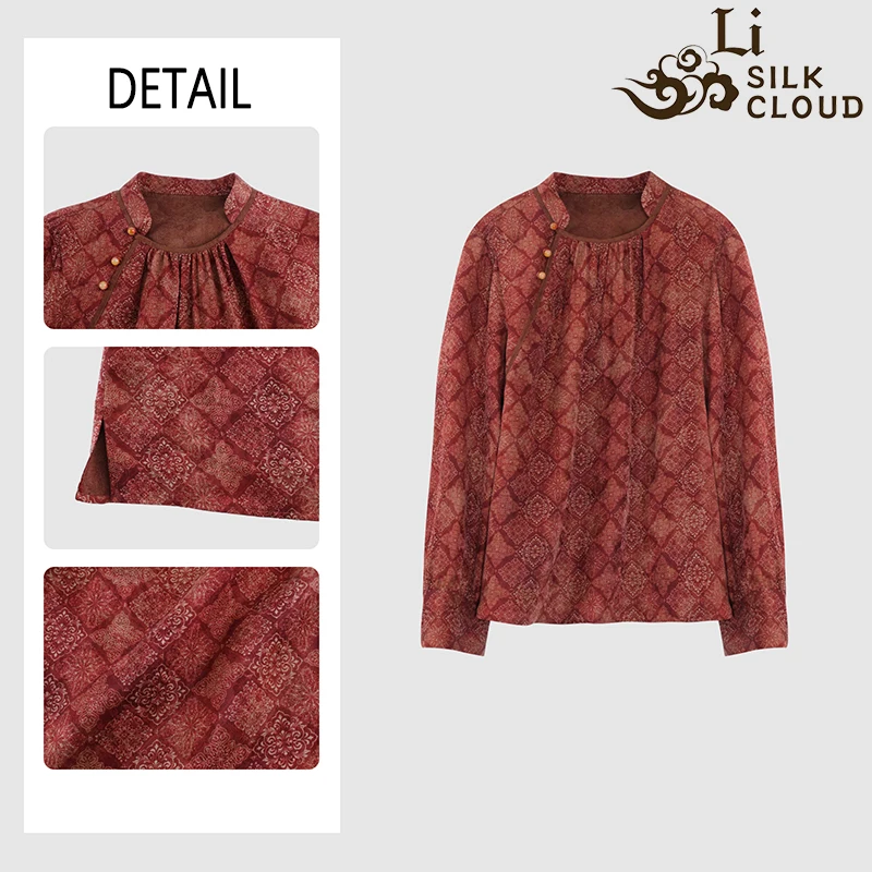 LI SILK CLOUD xiangyunsha T-Shirt - Short Sleeves, Breathable Fabric, Casual Wear  Guangdong Gauze