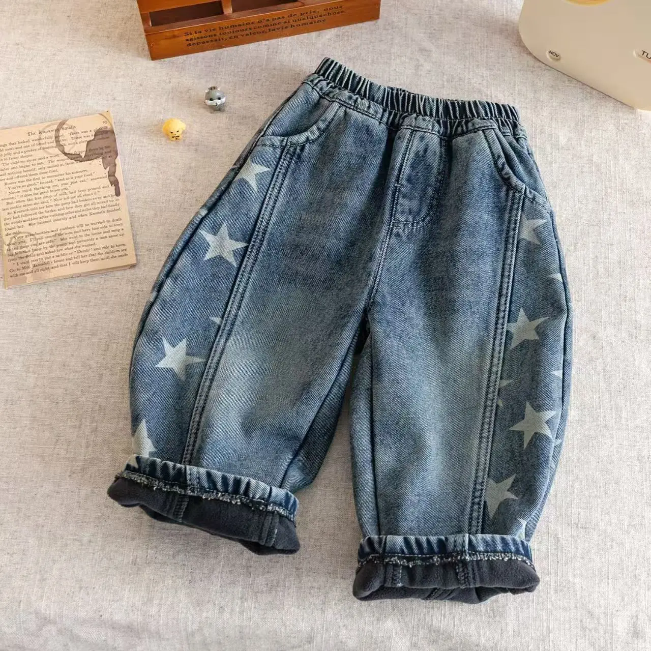 

Children's Velvet Autumn/Winter New Boys' Pants Middle and Small Children's Pants Versatile Casual Pants