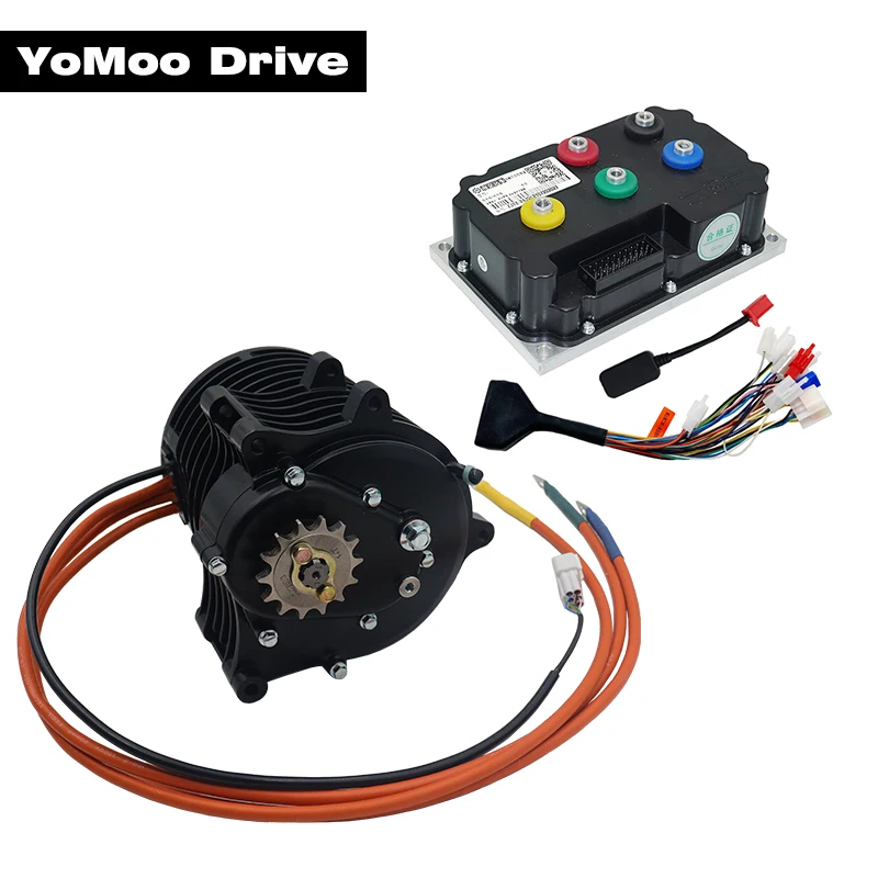 

QS138 V3 3000W Peak 9000W 70H PMSM Mid Drive Motor With Fardriver ND72360 Controller For Electric Motorcycle Moped DirtBike
