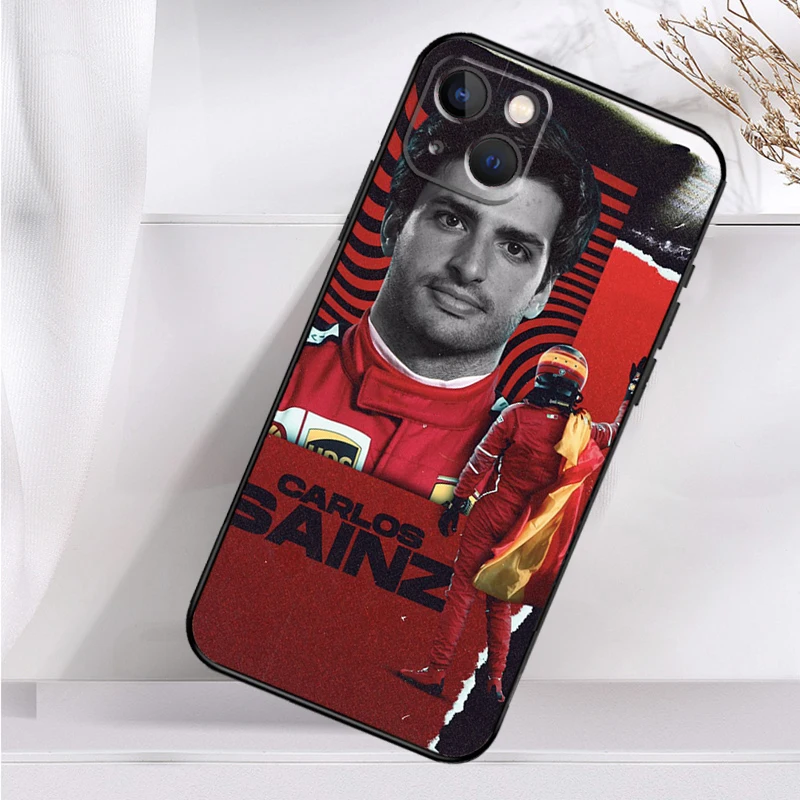 Carlos Sainz F1 Case For iPhone 14 13 12 11 16 15 Pro Max Mini Cover X XR XS 8 7 14 16 15 Plus Accessories