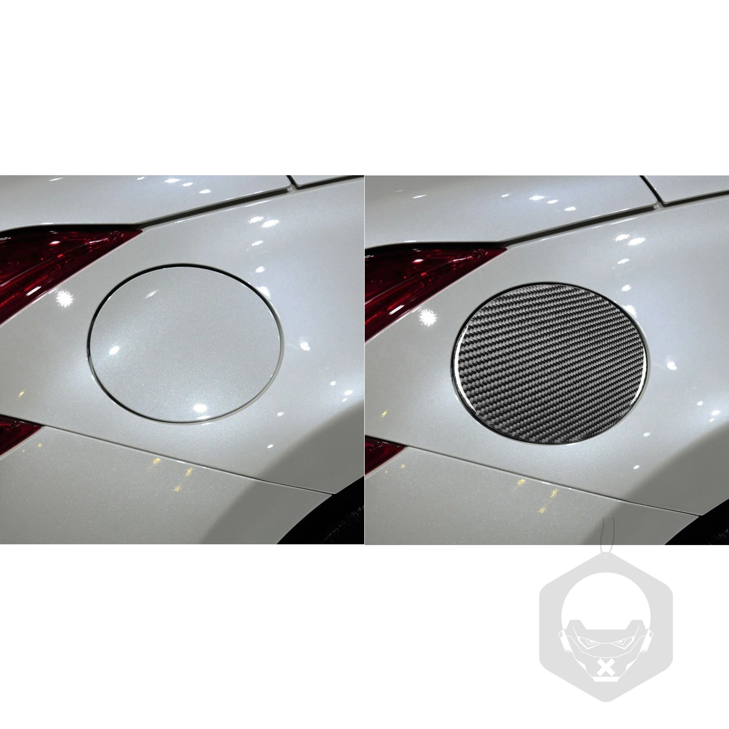 For Nissan 370Z Z34 2009-UP Carbon Fiber fuel tank cap Panel Trim Cover Car Exterior Accessories Decorative Stickers