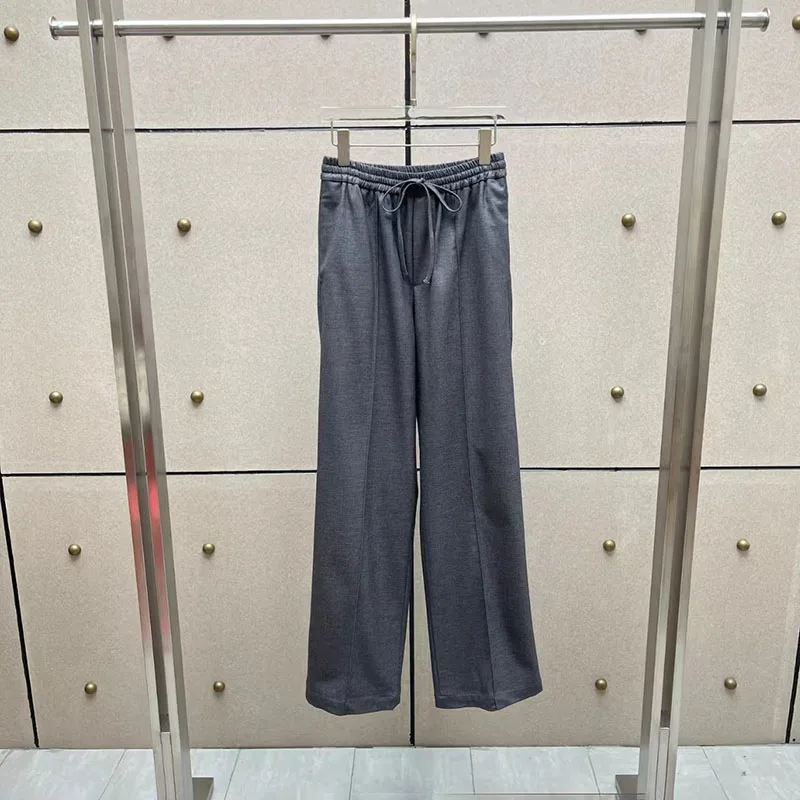 Fall 2026 New Arrivals: Wide-Leg Pants with Elastic Waist and Drawstring, High-Quality Commuter and Casual Pants, Y2K, Sets