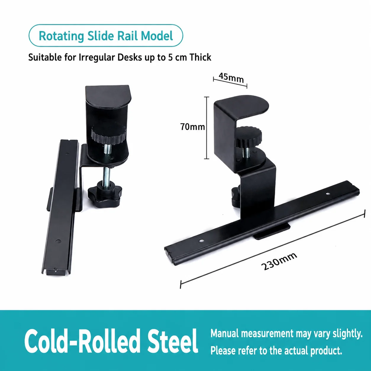 Hole-free Multi-purpose Slide Track Drawer Keyboard Rack Is Easy to Install and Adjustable