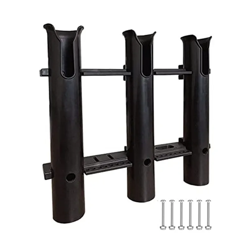 

ISURE MARINE Boat Black Three Pole Side Mount Rod Holder Fishing Tool Holder Plastic