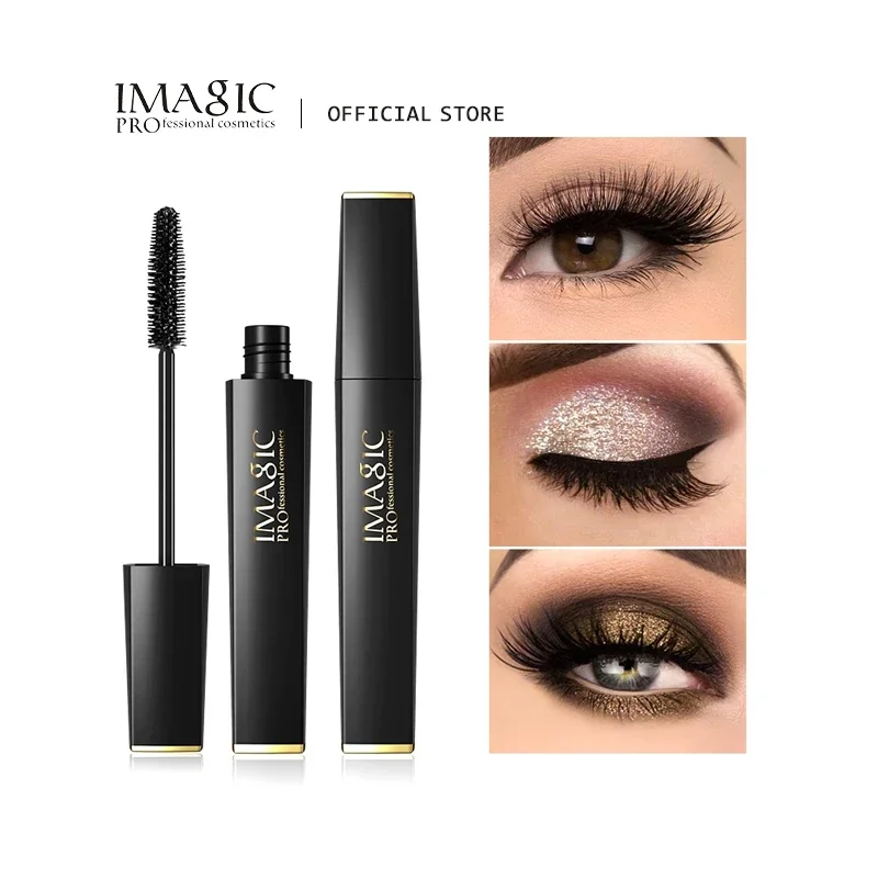 IMAGIC 4D Mascara Lengthening Black Lash Eyelash Extension Eye Lashes Brush Beauty Makeup Long-wearing Gold Color Mascara