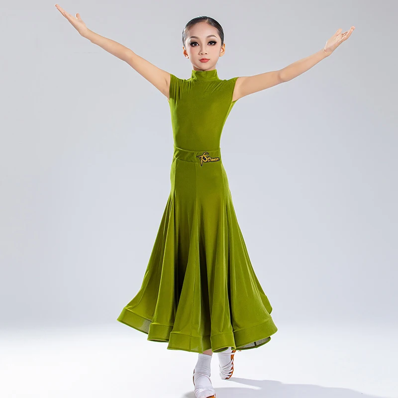 2025 ใหม่มาตรฐานแห่งชาติชุดเต้นรำบอลรูมชุดเต้นรำละตินสำหรับเด็กการแข่งขันเต้นรำเด็กการแสดงเต้นรำเครื่องแต่งกาย SL12868