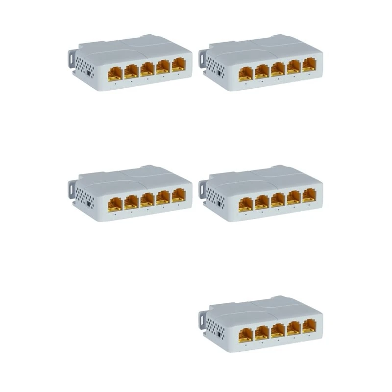 QWE-5X 5 Port 1000Mbps POE Extender Network Switch Repeater Support IEEE802.3Af/At/Bt 100M For POE Switch NVR IPC