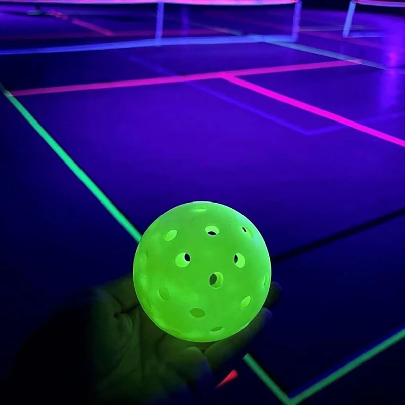 Palline da pickleball illuminate a LED, pickleball che si illuminano al buio, regali da pickleball per uomini e donne, palline da pickleball all'aperto