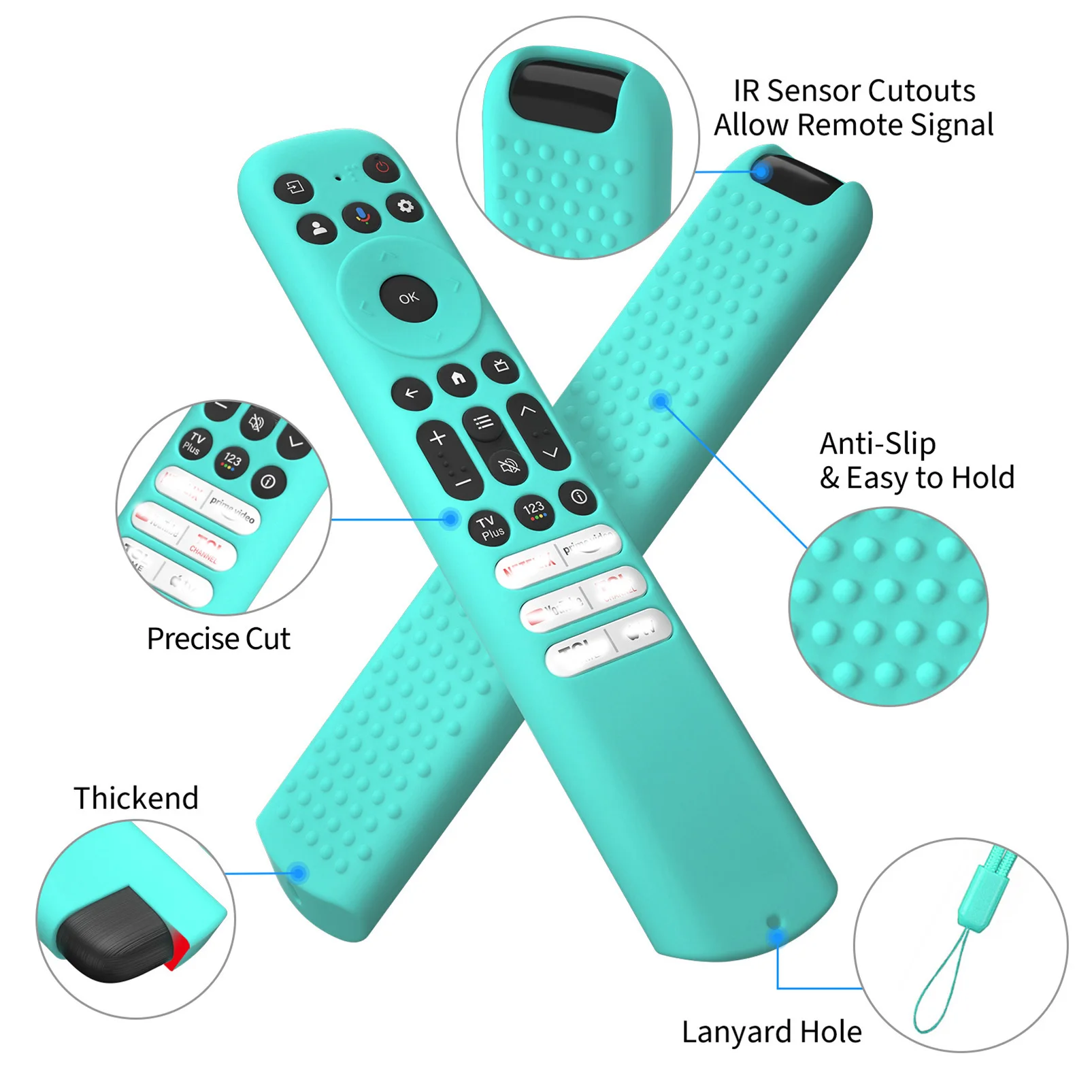 Silicone Remote Controller Cases Protective Covers For TCL Smart TV Shockproof Remote Control Sleeve for TCL RC813 FMB1/RC923