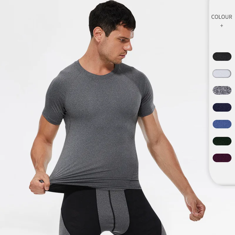 

Quick drying short sleeved sports running fitness suit sweat wicking T-shirt high elasticity training short sleeved top