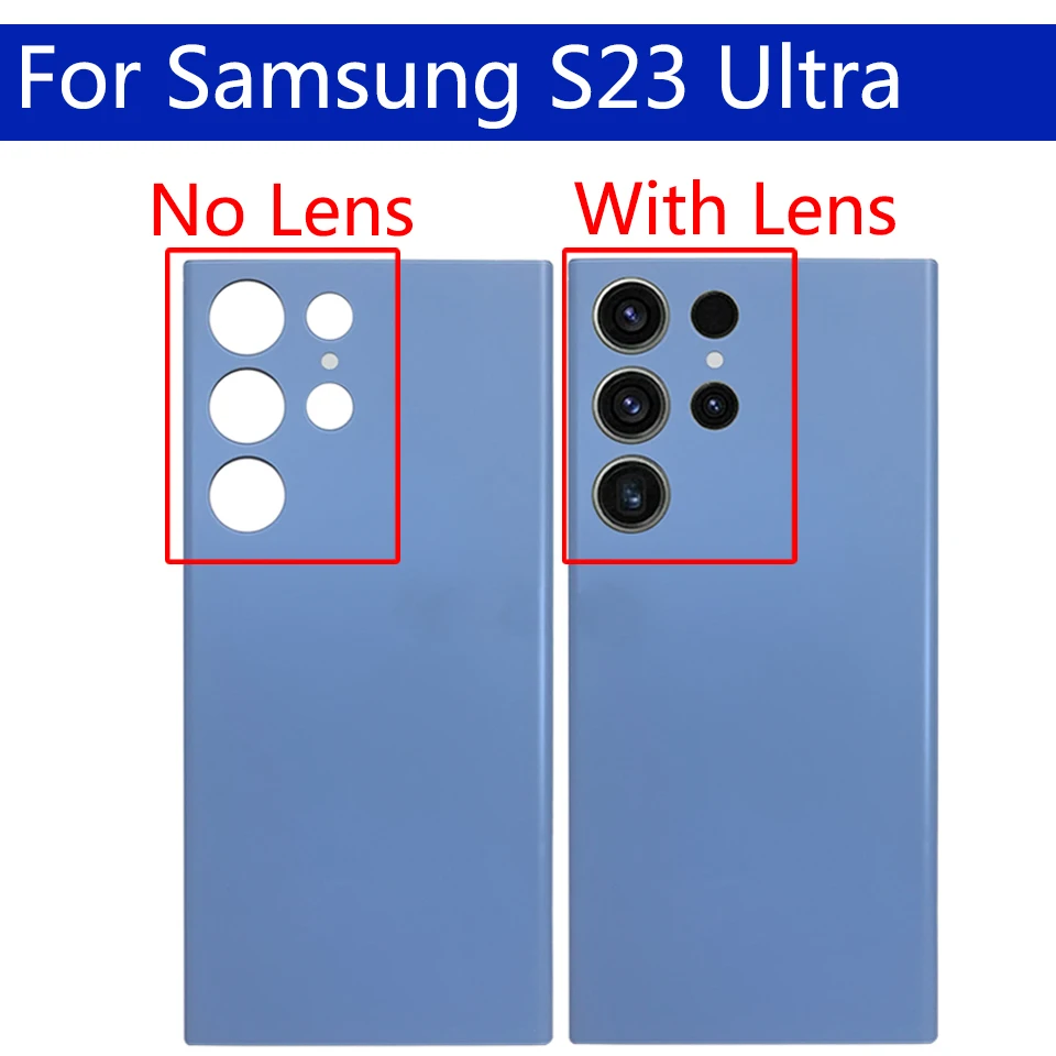 New For Samsung Galaxy S23 Ultra Back Battery Cover Rear Door Housing Rear Glass Case Replace For S918B S918U S918W S918N S9180