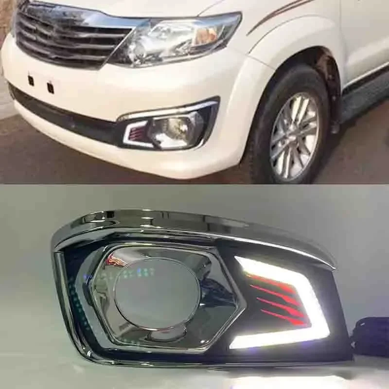 

2PCS 12V LED DRL Daytime Running Lights Daylight Fog Lamps Car Style For Toyota Fortuner 2012 - 2014