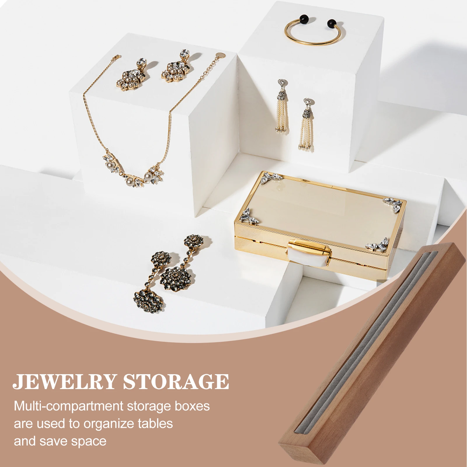 

Jewelry Display Tray Small Ring Organizer Showcase Bracelet Holder Girl Rings Earring