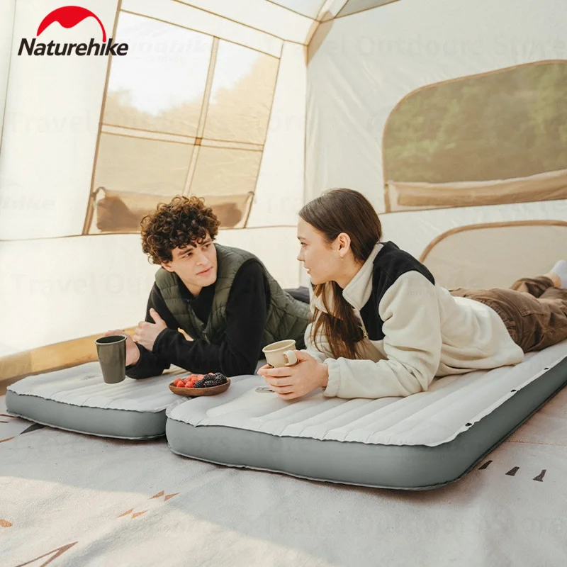 

Naturehike Inflatable Mattress Outdoor Thickened 9.5cm TPU Moisture-Proof Air Mat Splicing Sleeping Pad Camping Single Bed