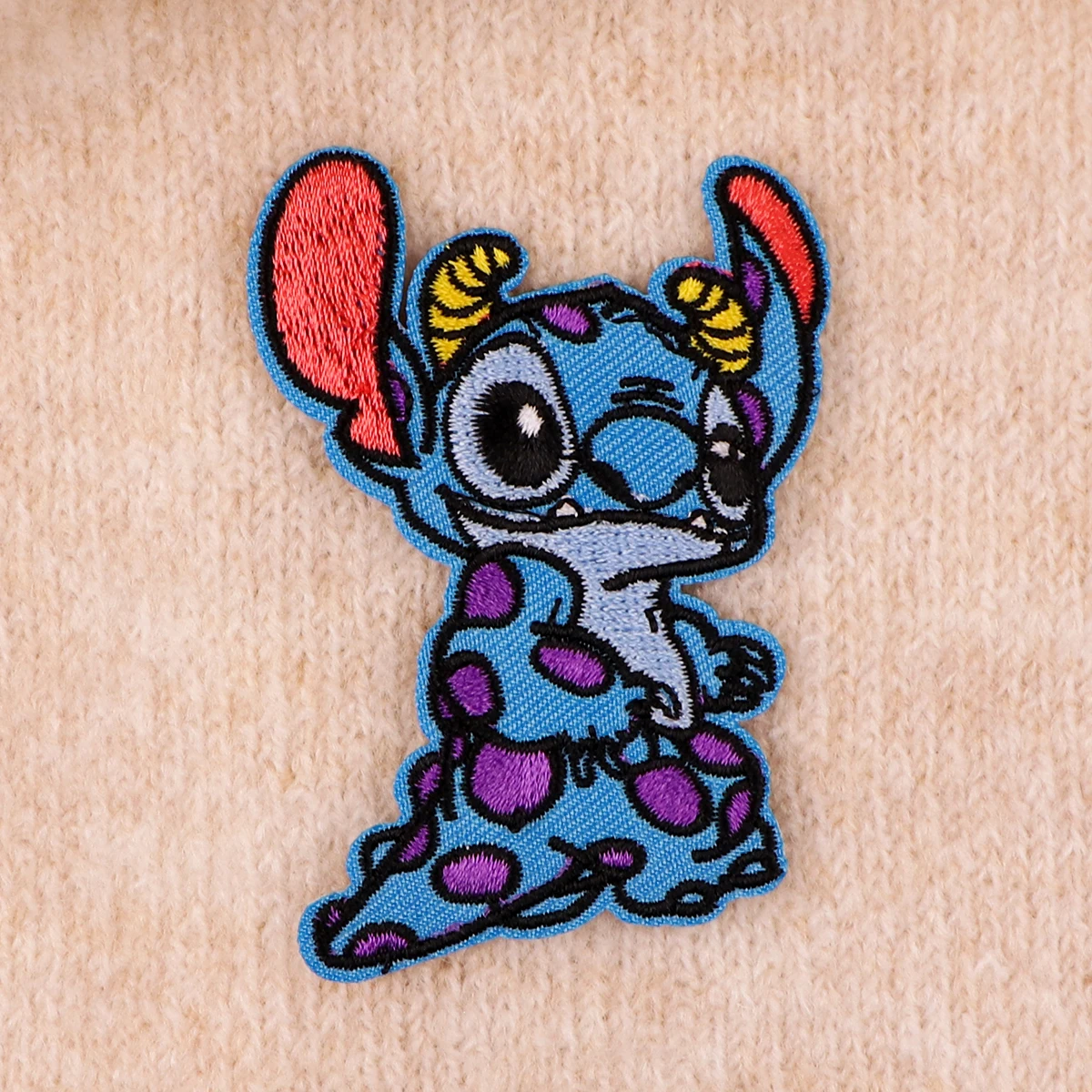 Cute Alien Patches For Clothing Monster Patches Appliques Iron on Badges Clothes Stickers DIY Sewing Embroideriy Stripes