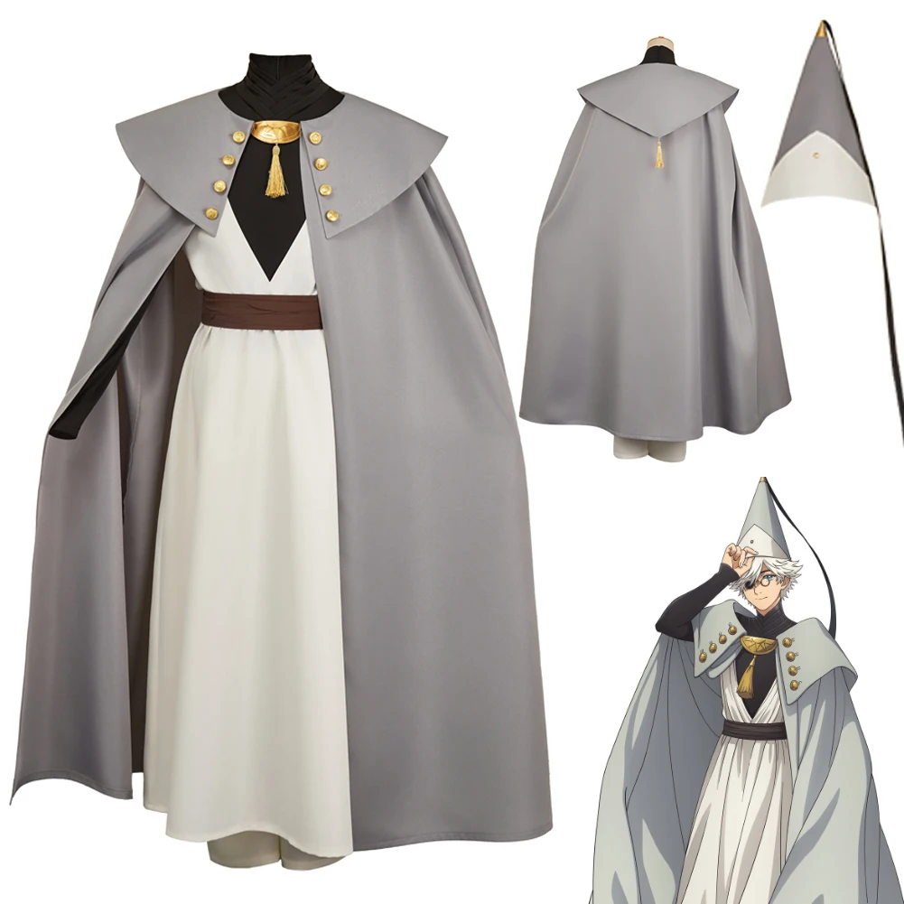 

Atelier of Tongari Boushi Qifrey Cosplay GreyCosplay Costume Roleplayying Fantasia Clothing Men Disguise Halloween Party Suits