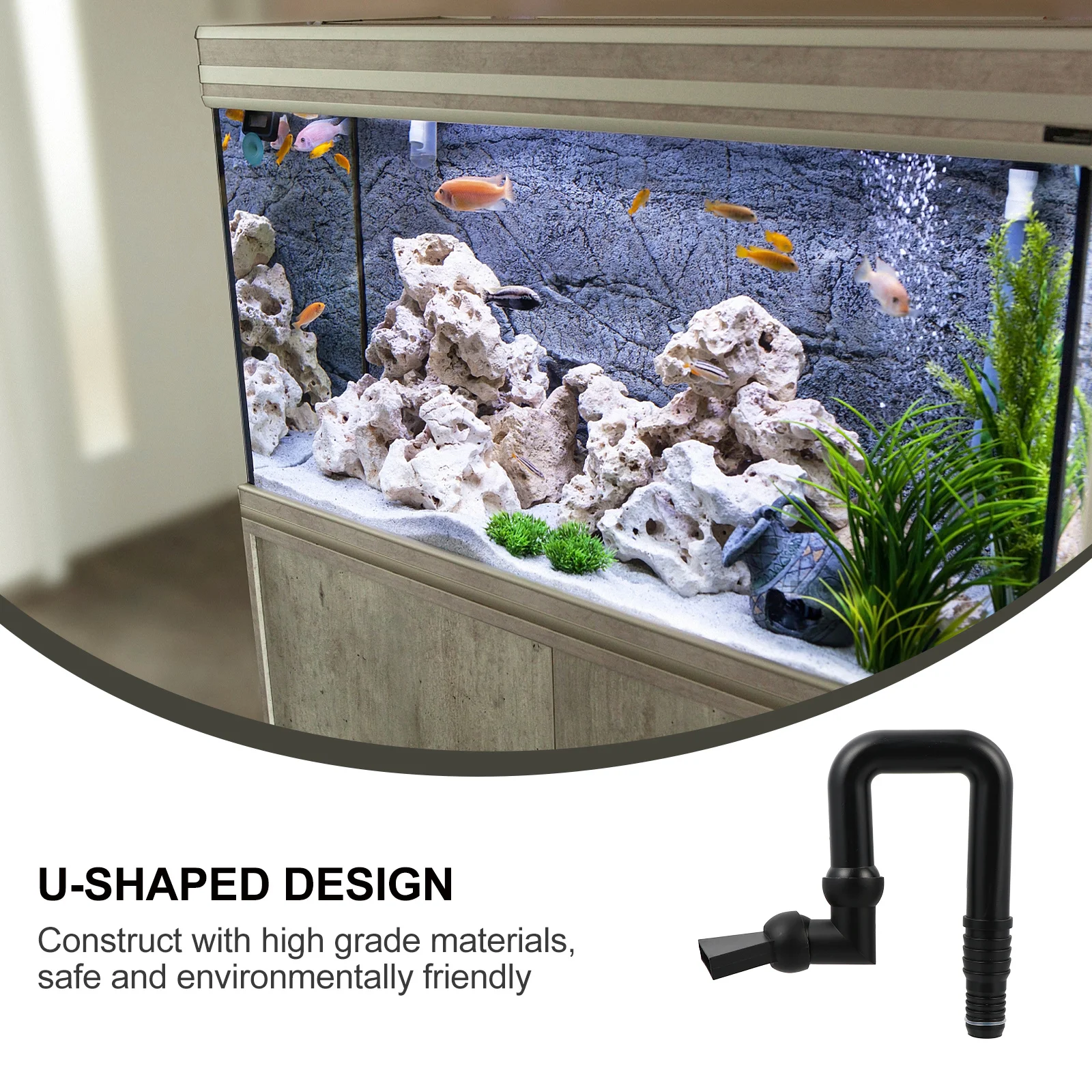 

Duckbill Water Outlet for Aquarium U Shape Nozzle Corrosion Resistant Safe Environmentally Friendly Material Outflow Pump