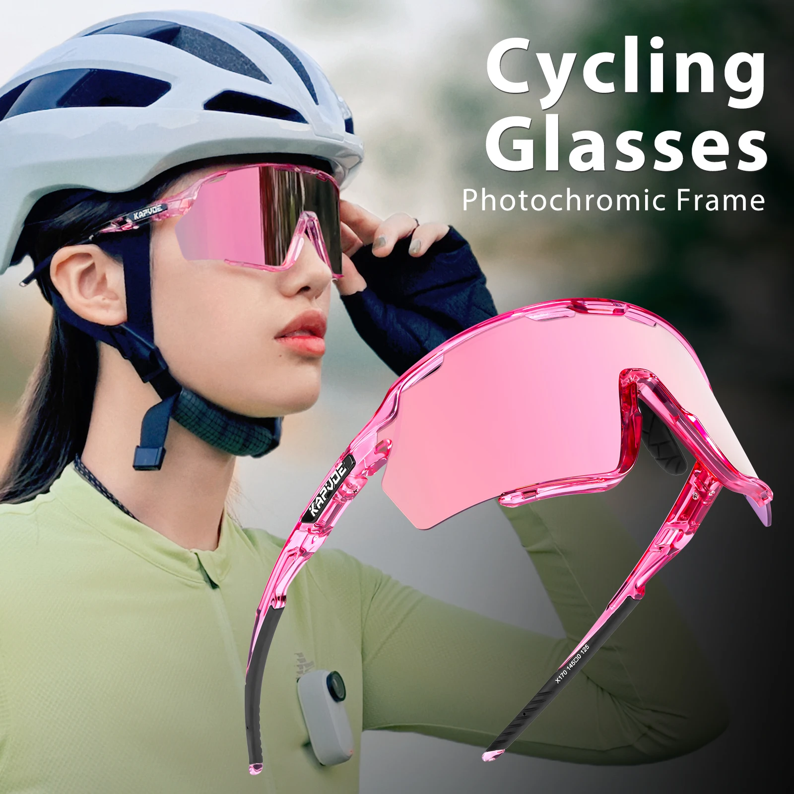 Kapvoe The World\'s First Photochromic Frame Glasses Cycling Sunglasses Men Women Outdoor TR90 Frame Sports Bicycle Glasses UV400