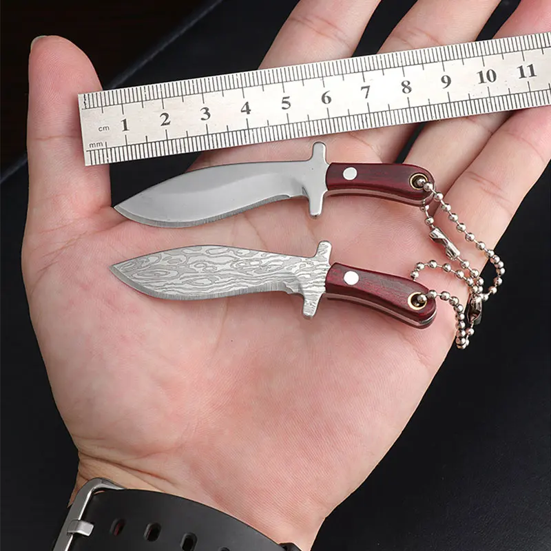 Mini Kitchen Knife Portable Stainless Steel Knife Demolition Express Collection Knife Cut Fruit Keychain Ornament Gift Knife