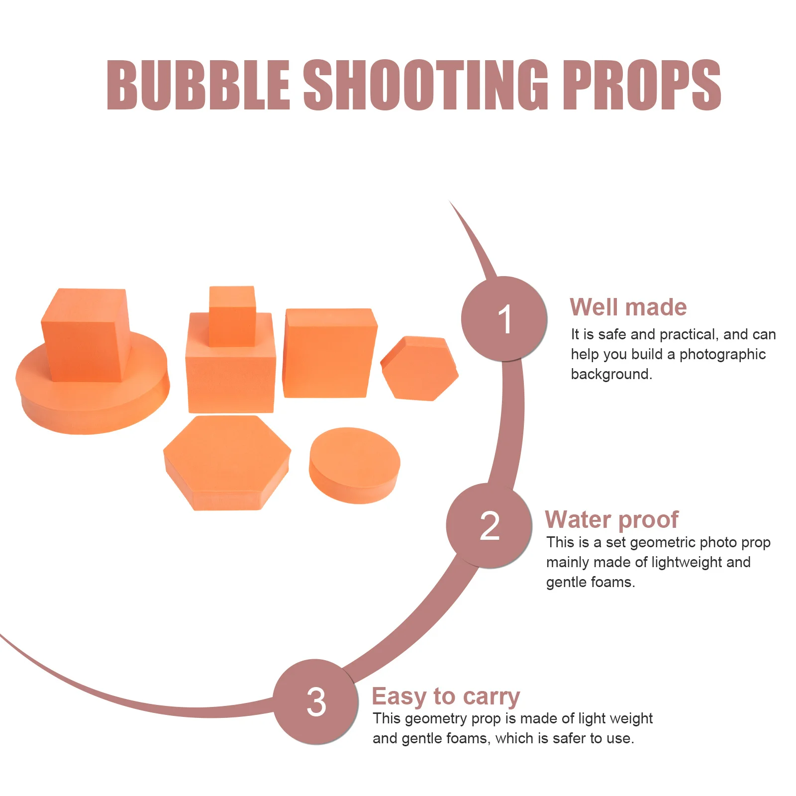 

8Pcs Colorful Geometric Cube Props No Seam Deformation Resistant Photography Background Accessories for Jewelry Makeup Gadgets