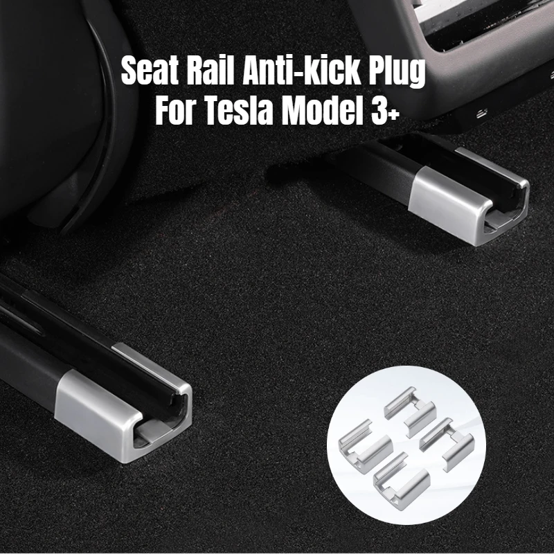 1/4/8pcs for Tesla New Model 3+ Highland 2024 Seat Rail Anti-kick Plug Seat Anti-kick Protective Cover Car Interior Accessories