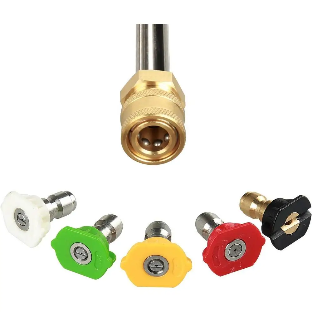 High Pressure Car Wash Water Heavy Duty Metal Garden Hose Nozzle Sprayer with Brass Head for Vehicle Cleaning Watering Lawn