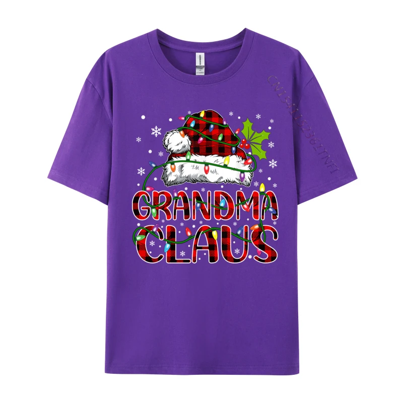 Grandma Claus Santa Funny Christmas Pajama Matching Family T-Shirts Black Tops Shirts New Design Cool Cotton